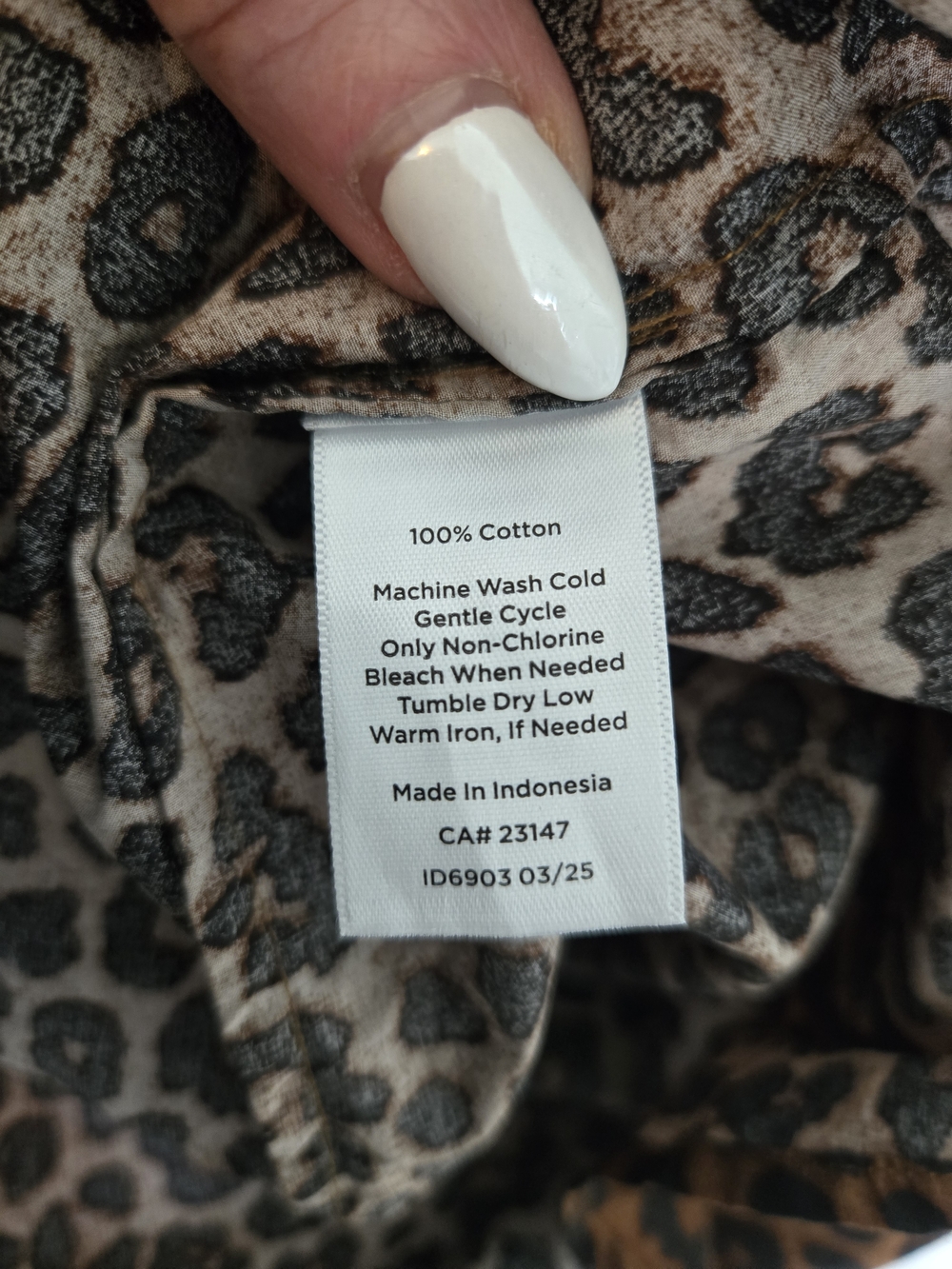 NWOT Talbots Brown and Black Leopard Print Button-Down Shirt Womens Size M - Picture 9 of 13